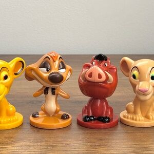 SET 4 Disney The Lion King Kelloggs Bobbleheads 2003 SIMBA NALA TIMON PUMBAA Toy